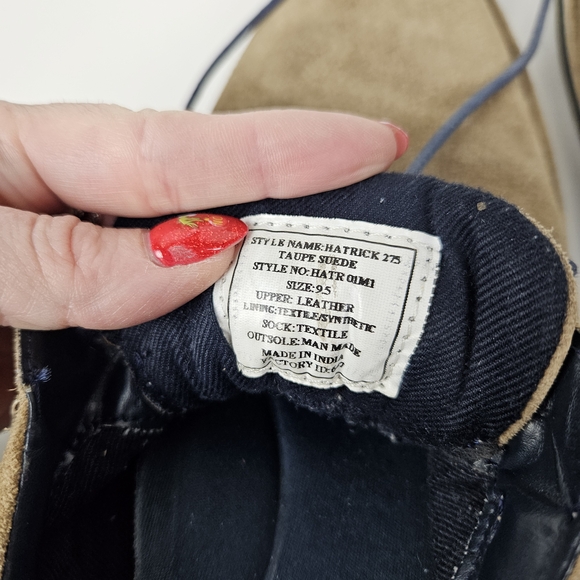 Steve Madden HATRICK Men's Suede Oxfords Tan 9.5 Preppy Academia Classic Staple - Picture 6 of 7